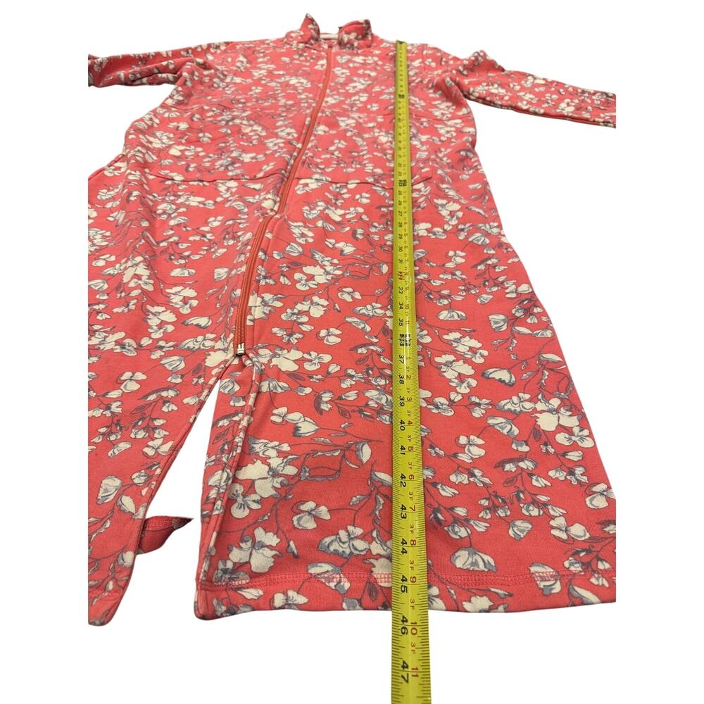 Vtg Long Full Zip Floral Candy Pink Robe M Lounger Housecoat Mumu Retro Granny - Picture 8 of 11